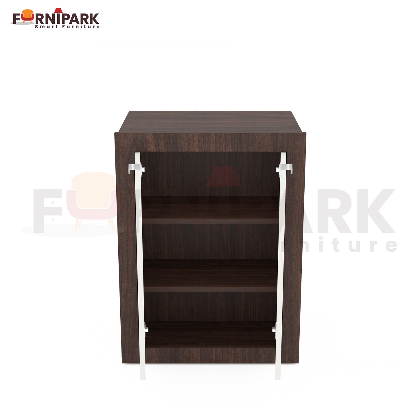 Expandable 2-in-1 Table with Book / File Cabinet (Redica Walnut)