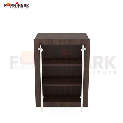 Expandable 2-in-1 Table with Book / File Cabinet (Redica Walnut)