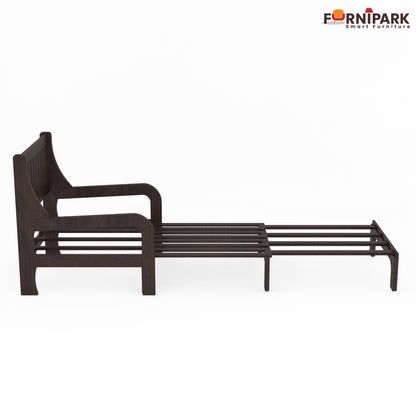 Single Sofa Cum Bed (Walnut)
