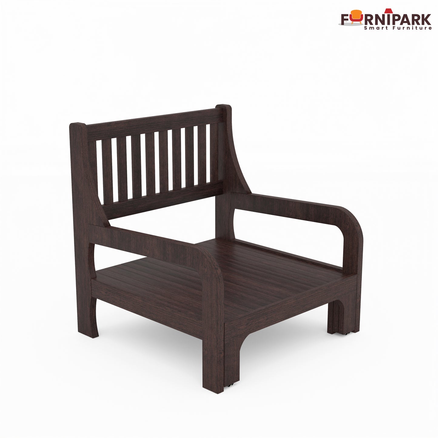 Single Sofa Cum Bed (Walnut)