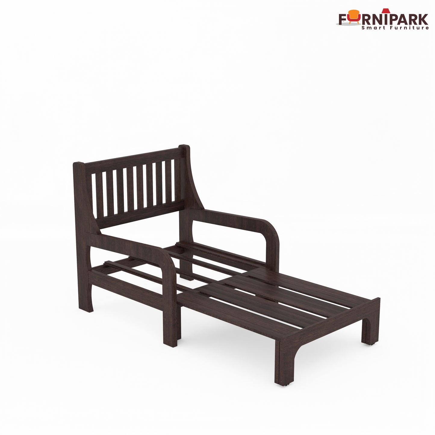 Single Sofa Cum Bed (Walnut)