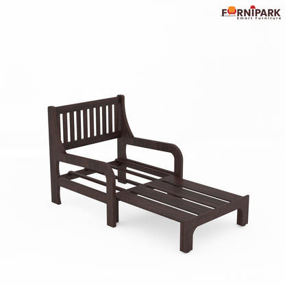Single Sofa Cum Bed (Walnut)