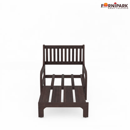 Single Sofa Cum Bed (Walnut)