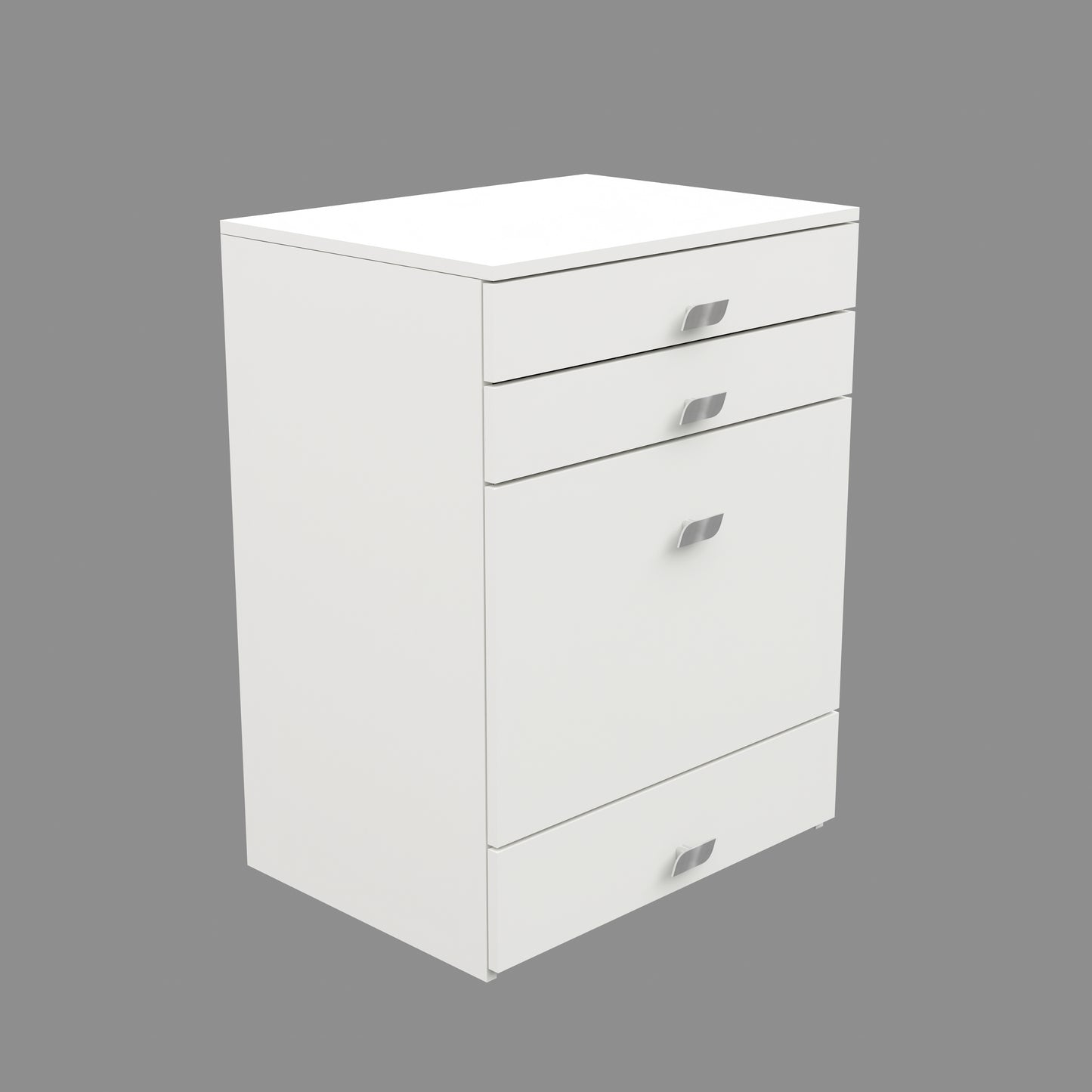 Modern Vanity Table with Hidden Jewelry Storage, Drawers & Lift-Up Mirror (White)