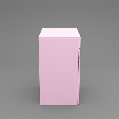 Modern Vanity Table with Hidden Jewelry Storage, Drawers & Lift-Up Mirror (Pink)