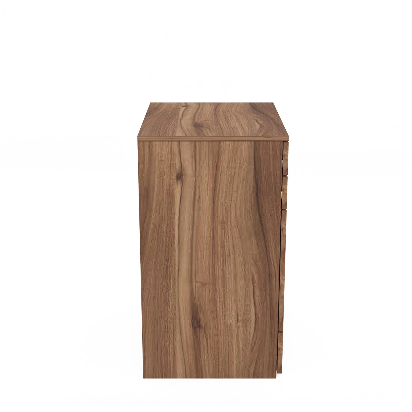 Modern Vanity Table with Hidden Jewelry Storage, Drawers & Lift-Up Mirror (Lyon Walnut)