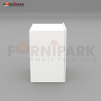 Expandable 2-in-1 Table with Book / File Cabinet (White)